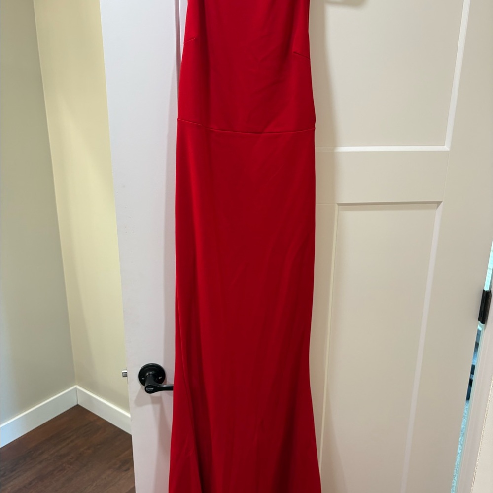 Lovely Day Red Strapless Gown for Prom